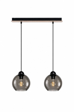 Lampa wisząca 2xE27 YUNO WOOD BLACK/NATURAL