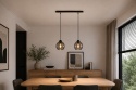 Lampa wisząca 2xE27 YUNO WOOD BLACK/NATURAL