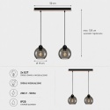 Lampa wisząca 2xE27 YUNO WOOD BLACK/NATURAL