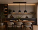 Pendant lamp 3xE27 FLOW BLACK