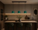 Lampa wisząca 3xE27 FLOW GREEN