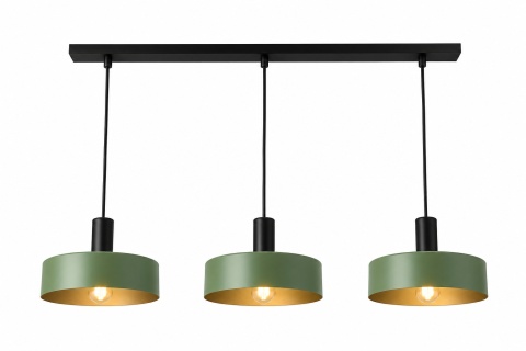 Lampa wisząca 3xE27 HAKI BLACK