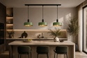 Lampa wisząca 3xE27 HAKI BLACK