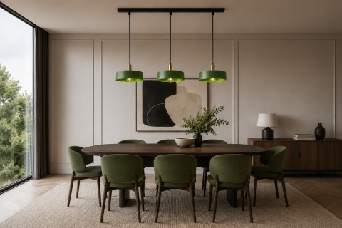 Lampa wisząca 3xE27 HAKI GOLD