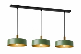 Lampa wisząca 3xE27 HAKI GOLD