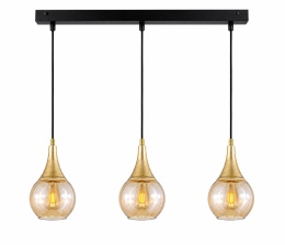 Lampa wisząca 3xE27 LACRIMA HONEY/GOLD
