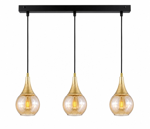 Pendant lamp 3xE27 LACRIMA HONEY/GOLD