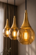 Pendant lamp 3xE27 LACRIMA HONEY/GOLD