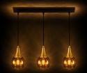 Pendant lamp 3xE27 LACRIMA HONEY/GOLD