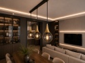 Pendant lamp 3xE27 LACRIMA SMOKY/GOLD