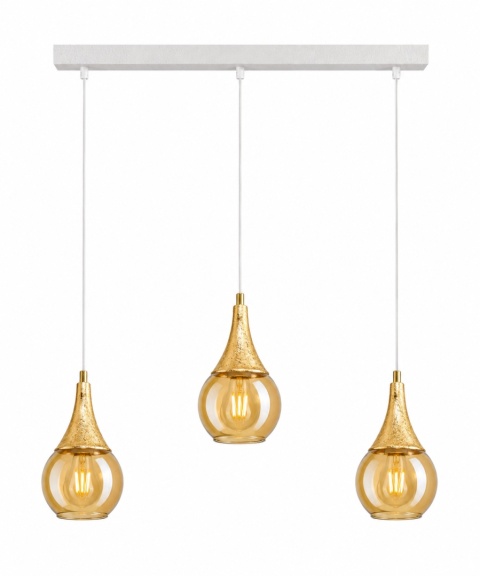 Pendant lamp 3xE27 LACRIMA WHITE