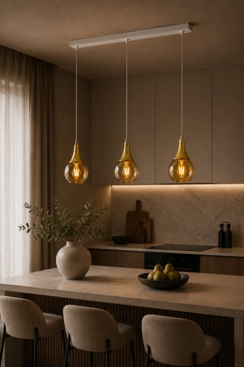 Pendant lamp 3xE27 LACRIMA WHITE