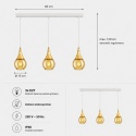 Pendant lamp 3xE27 LACRIMA WHITE