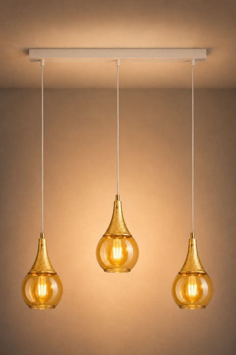 Pendant lamp 3xE27 LACRIMA WHITE