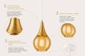 Pendant lamp 3xE27 LACRIMA WHITE