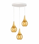 Lampa wisząca 3xE27 LACRIMA WHITE