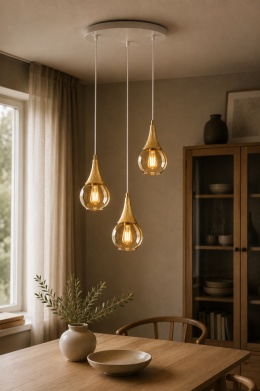 Lampa wisząca 3xE27 LACRIMA WHITE