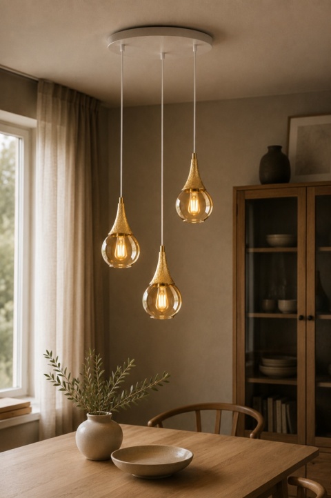 Lampa wisząca 3xE27 LACRIMA WHITE
