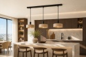 Lampa wisząca 3xE27 LATTE BLACK
