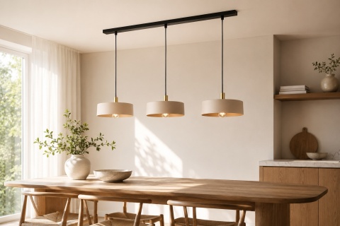 Pendant lamp 3xE27 LATTE GOLD