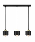Pendant lamp 3xE27 SIMPLY BLACK/GOLD