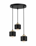 Lampa wisząca 3xE27 SIMPLY BLACK/GOLD
