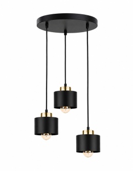Lampa wisząca 3xE27 SIMPLY BLACK/GOLD