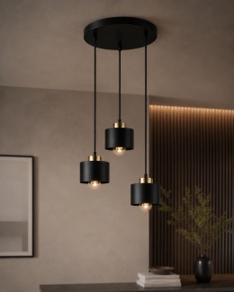 Lampa wisząca 3xE27 SIMPLY BLACK/GOLD
