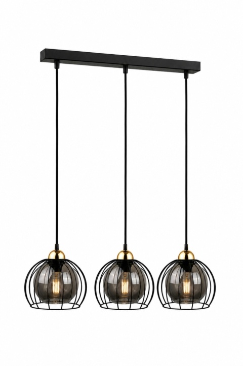 Pendant lamp 3xE27 SOLO BLACK/GOLD