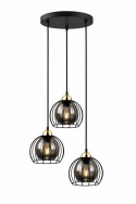 Lampa wisząca 3xE27 SOLO BLACK/GOLD