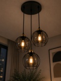 Lampa wisząca 3xE27 SOLO BLACK/GOLD