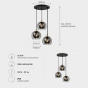 Lampa wisząca 3xE27 SOLO BLACK/GOLD