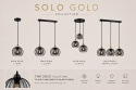 Lampa wisząca 3xE27 SOLO BLACK/GOLD