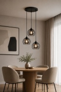 Lampa wisząca 3xE27 SOLO BLACK