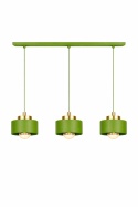 Lampa wisząca 3xE27 Simply Khaki/Gold