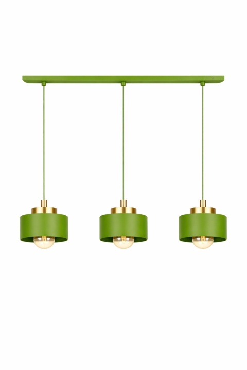 Lampa wisząca 3xE27 Simply Khaki/Gold