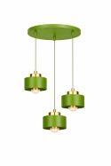 Lampa wisząca 3xE27 Simply Khaki/Gold