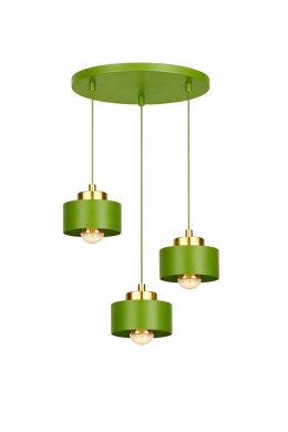 Lampa wisząca 3xE27 Simply Khaki/Gold
