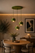 Lampa wisząca 3xE27 Simply Khaki/Gold