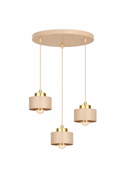 Lampa wisząca 3xE27 Simply Latte/Gold