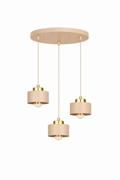 Lampa wisząca 3xE27 Simply Latte/Gold