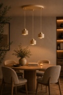 Lampa wisząca 3xE27 Simply Latte/Gold