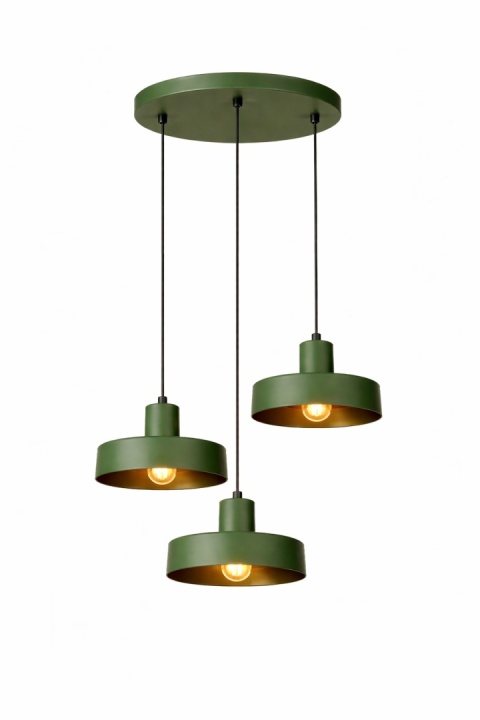 Lampa wisząca 3xE27 Velyo Khaki