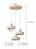 Lampa wisząca 3xE27 Velyo Latte