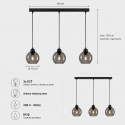 Lampa wisząca 3xE27 YUNO BLACK