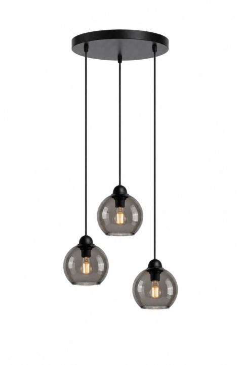 Lampa wisząca 3xE27 YUNO BLACK