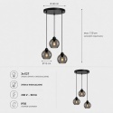 Lampa wisząca 3xE27 YUNO BLACK