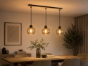 Pendant lamp 3xE27 YUNO WOOD BLACK/NATURAL