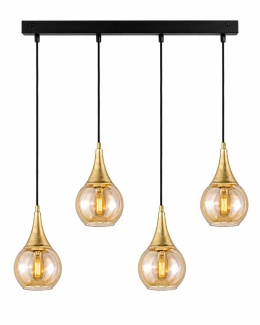 Lampa wisząca 4xE27 LACRIMA HONEY/GOLD
