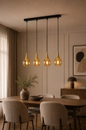 Pendant lamp 4xE27 LACRIMA HONEY/GOLD